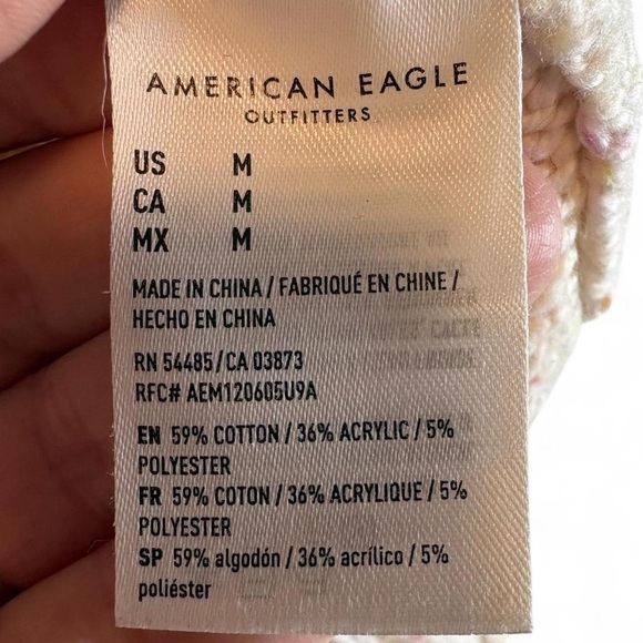 American Eagle Outfitters Pale Pink Sweater with Speckled Effect - Picture 5 of 7